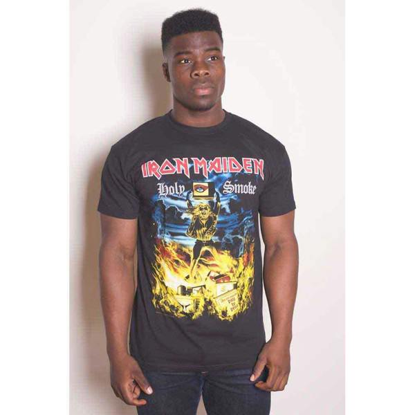 Iron Maiden Unisex T-Shirt: Holy Smoke (Black)