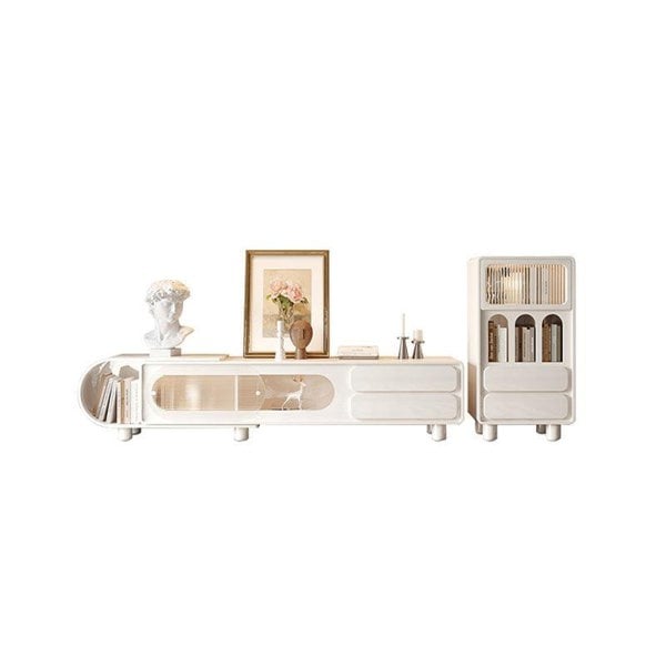 Odelette Living Room Set, Odelette TV Stand And Sideboard, Cream-Weilai Concept-Weilai Concept