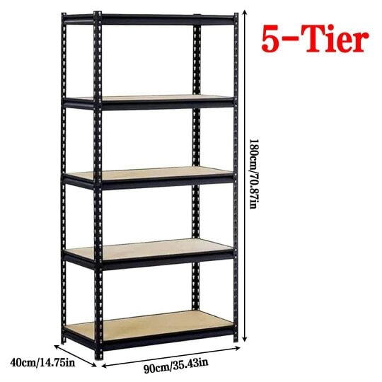 Havendro 5 Tier Racking Heavy Duty Garage Shelving Storage Shelves Boltless Steel Unit