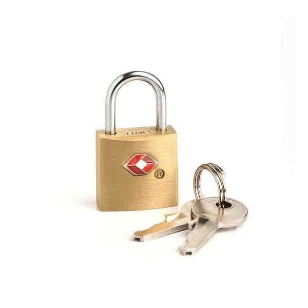 Travel Blue TSA Approved Suitcase Padlock - Key - Gold
