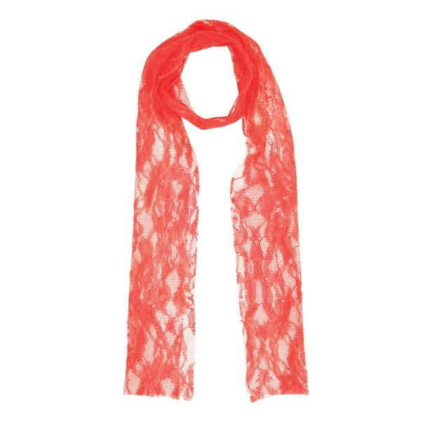 Bristol Novelty Unisex Adults 80s Lace Scarf - Orange - 