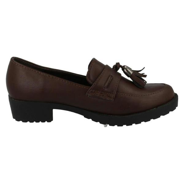 Spot On Girls Spot On Tassel Trim Loafer Flats