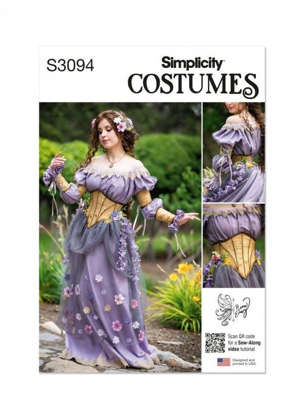 Simplicity Sewing Pattern 3094, Costumes for Women, H5 (6-8-10-12-14) - Intermediate