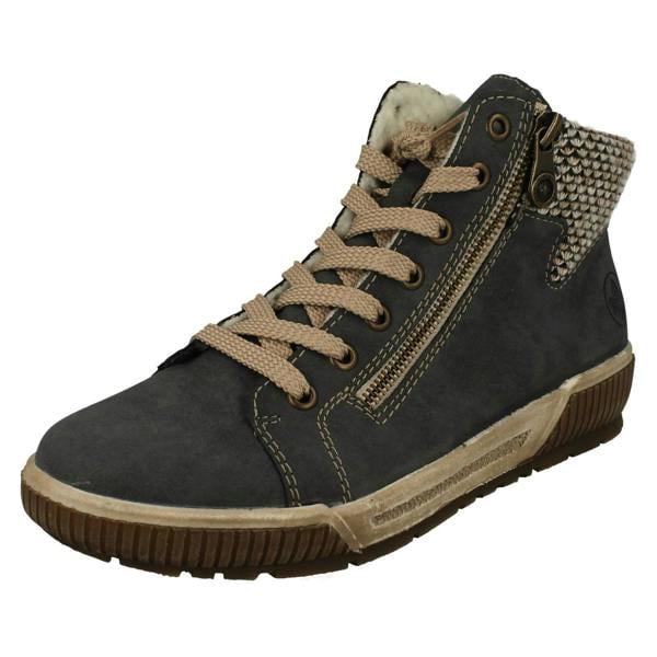 Rieker Ladies Rieker Fleece Lined Dual Fastening Ankle Boots N0709