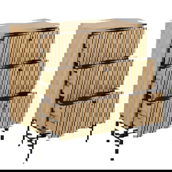 Furniture To Go Albany Chest of 3 Drawers in Oak/Black Legs