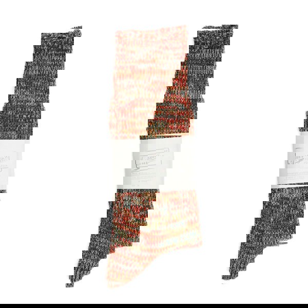 Anonymous Ism 5 Colour Mix Crew Cotton Men's Red Calf High Socks