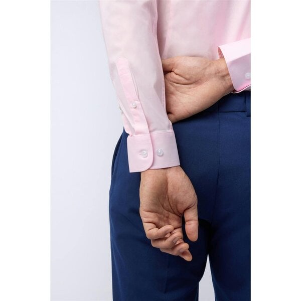 Limehaus Tailored Fit Pink Stretch Shirt