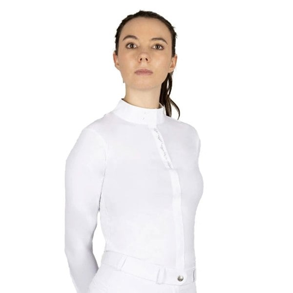 Coldstream Womens Larkhall Diamante Show Shirt - White