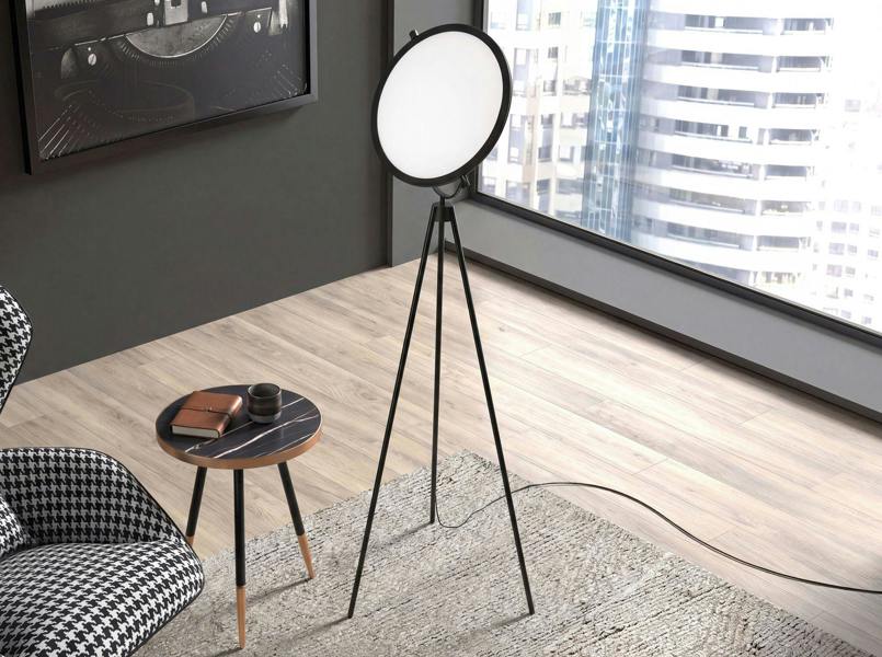 Angel Cerdá Black steel floor lamp 8102