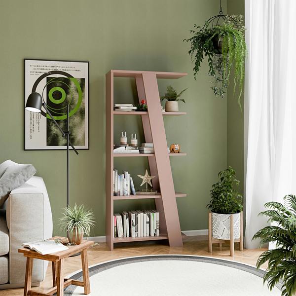 Furniture To Go Natta 5-Tier Shelving Unit in Teracotta