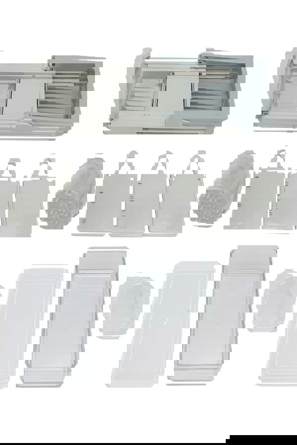 Living and Home Kitchen Manual Mandoline Slicer Vegetable Fruit Chopper Cutter Grater with Food Container & 3 Blades