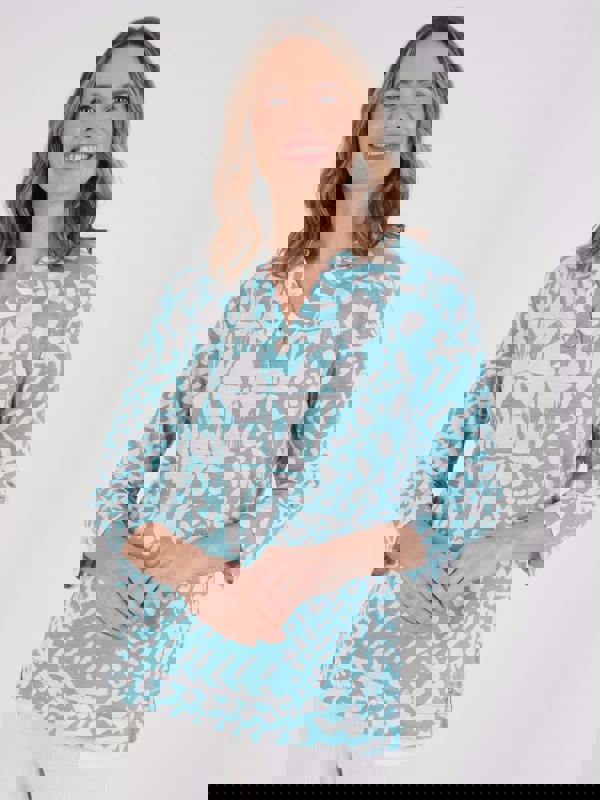 TIGI Mono Aztec Print Top