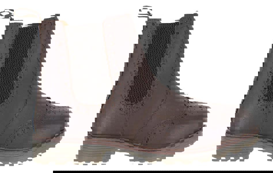 Catesby Mens Pull On Leather Brogues Chelsea Dealer Ankle Boots