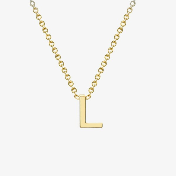 T. H. Baker 9ct Yellow Gold Mini Initial L Necklace 1.19.0161