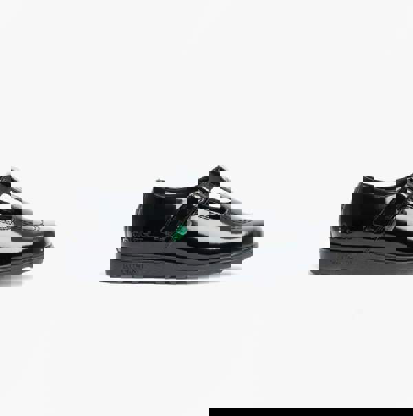 Kickers 115177 FRAGMA T-BAR Girls School Shoes Patent Black