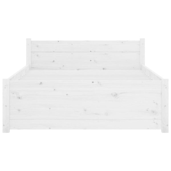 Berkfield Bed Frame White Solid Wood 90x190 cm Single