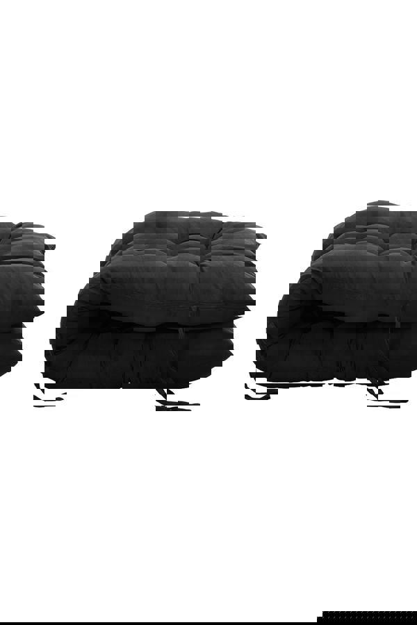 Living and Home 40x110cm Black Garden Beach Cushion Sun Lounger Cushion with Straps for Recliners, Beach & Office Chairs