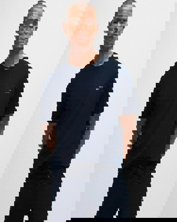 BOSS Orange Mix & Match Mens Stretch-Cotton Regular Fit T-Shirt with Logo Detail NOS - Dark Blue 403