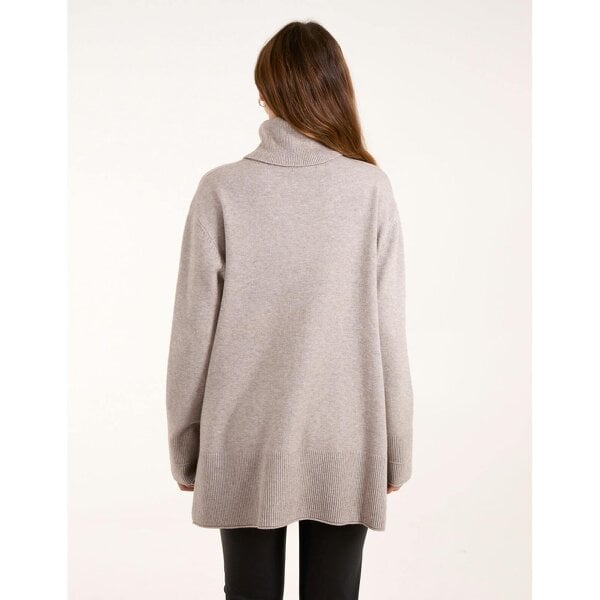 Blue Vanilla Roll Neck Jumper With Front Seam Detail