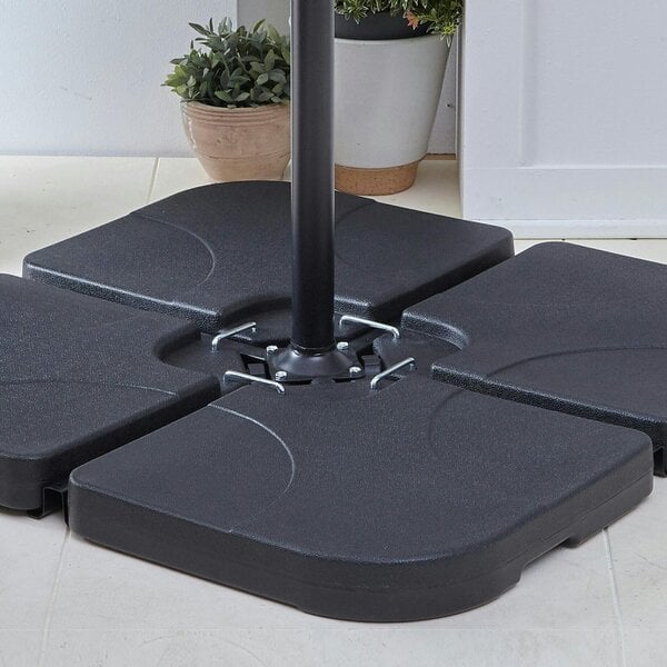 Neo Black Water Filled Over Hanging Parasol Base