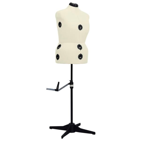 Berkfield Adjustable Dress Form Female Cream L Size 44-50
