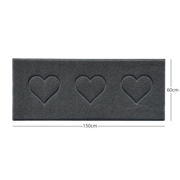 Nicoman Embossed Triple Heart Runner and Entrance Mat - Multiple Colours
