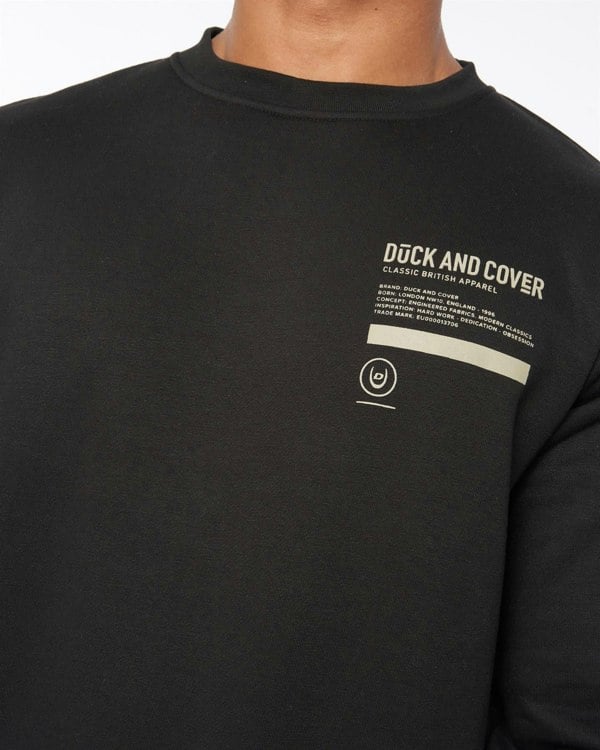 Duck and Cover Jennerkins Crew Sweat & Joggers Set Black