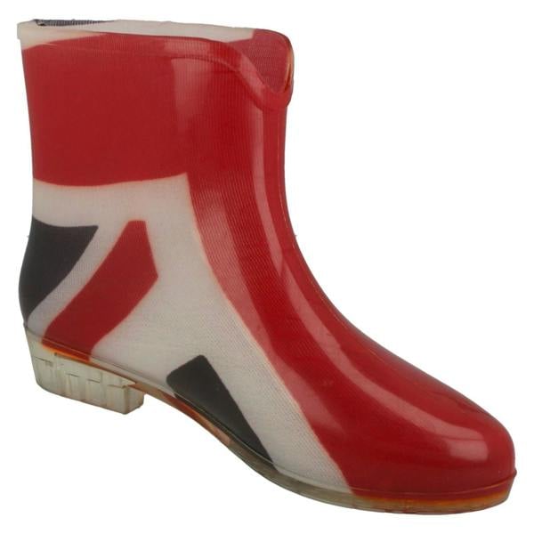 Spot On Ladies Spot On Union Jack Ankle Wellington Boots