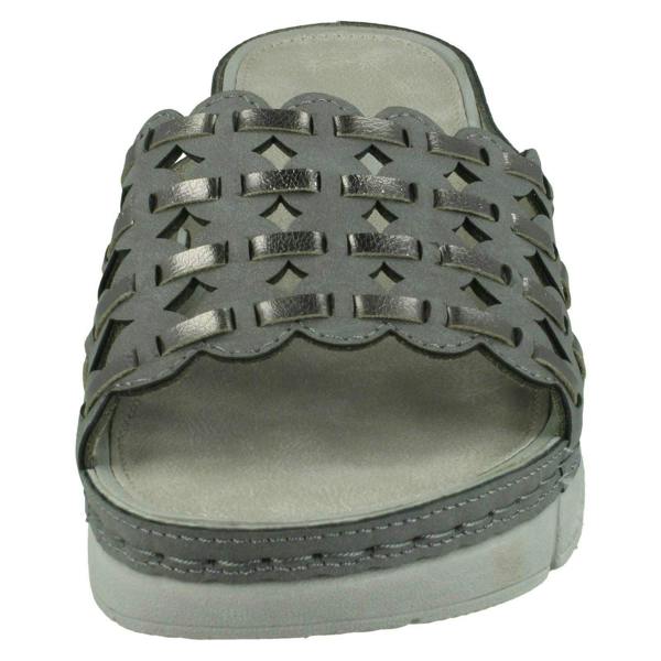Spot On Ladies Spot On Mid Wedge Mules F10945