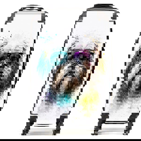 Warren Reed Lhasa Apso Face Glasses Splashart Suitcase