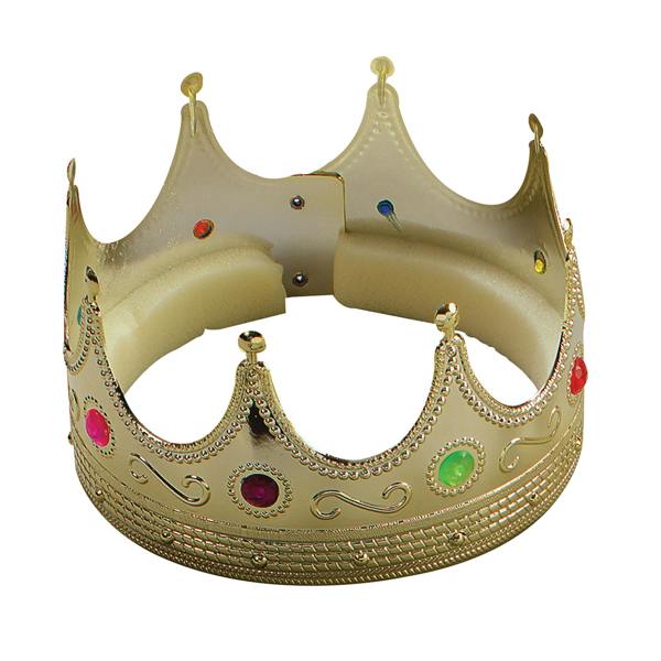 Bristol Novelty Unisex Shiny Faux Gem Crown (Pack Of 2) - Gold - 