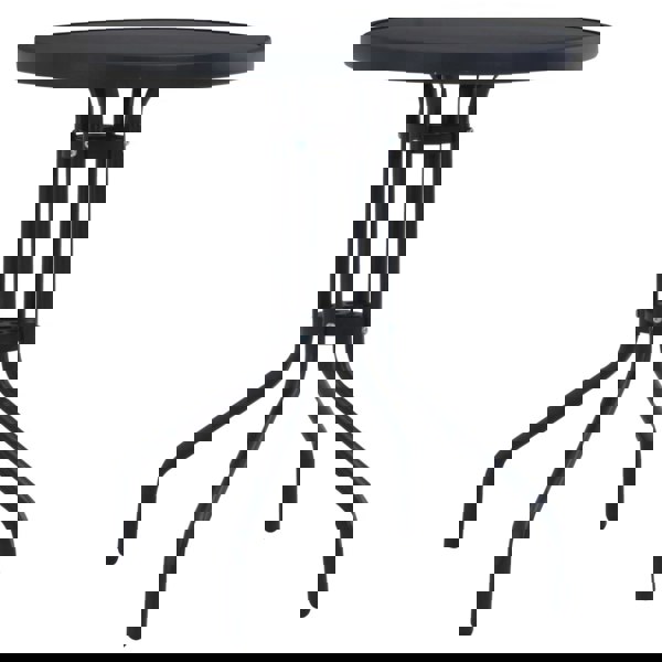 Berkfield Garden Table Black 60 cm Steel and Glass