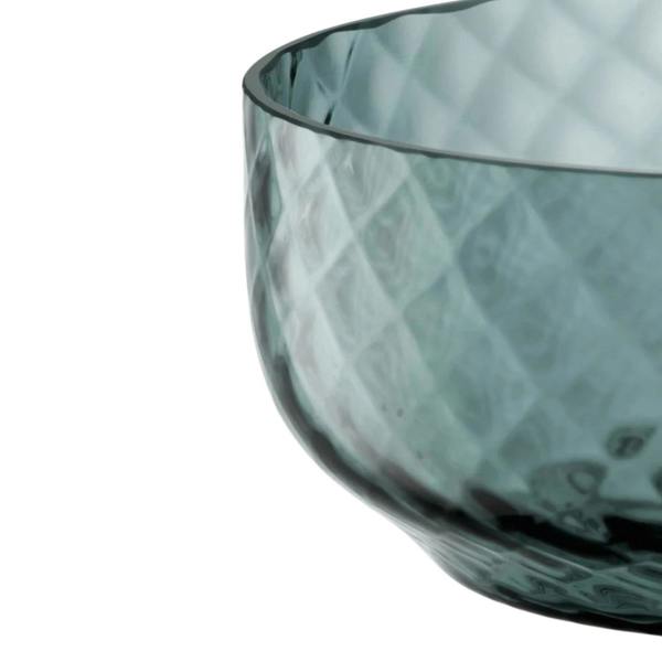 LSA Dapple Mouth-Blown Glass Bowl 22.5cm Water Blue