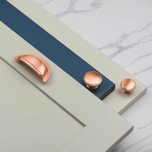 Handle & Home Satin Copper Cup Handle & Matching Knobs