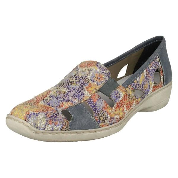 Rieker Ladies Rieker Cut Out Design Slip On Shoes 41385