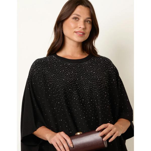 Blue Vanilla Stud Embellished Knit Top