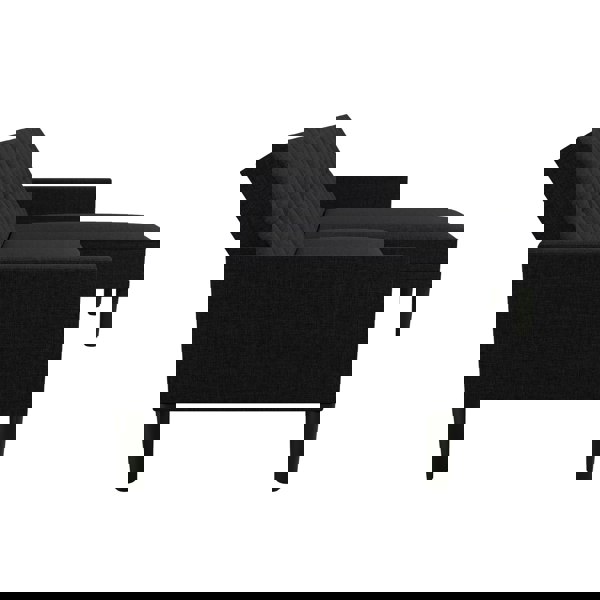 Dorel Home Haven Sectional Sofa Bed Linen Dark Grey