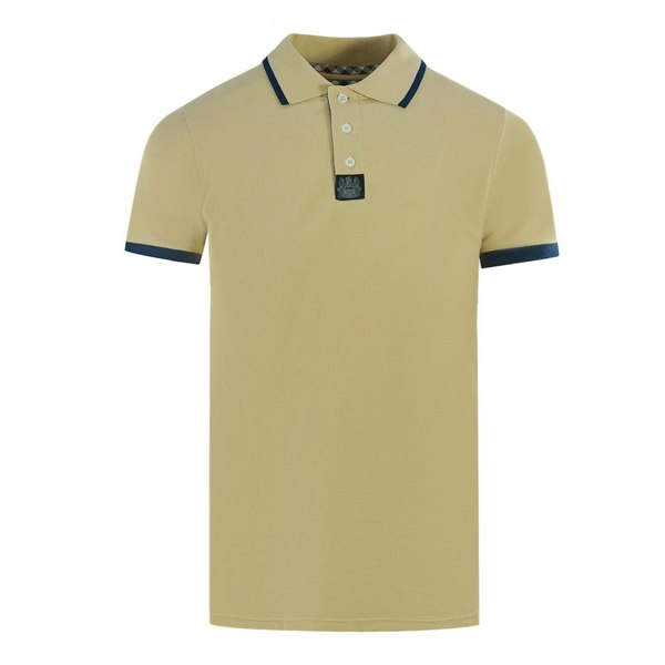 Aquascutum Branded Shoulder Tipped Polo Shirt - Beige