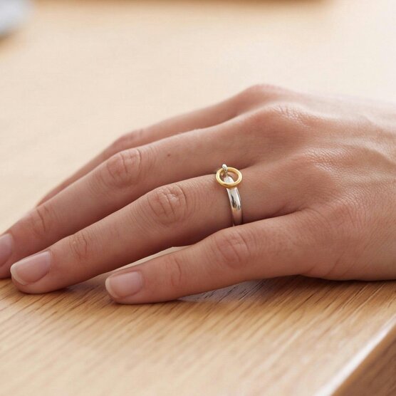 Gold Trip Two Tone Door Knocker Ring