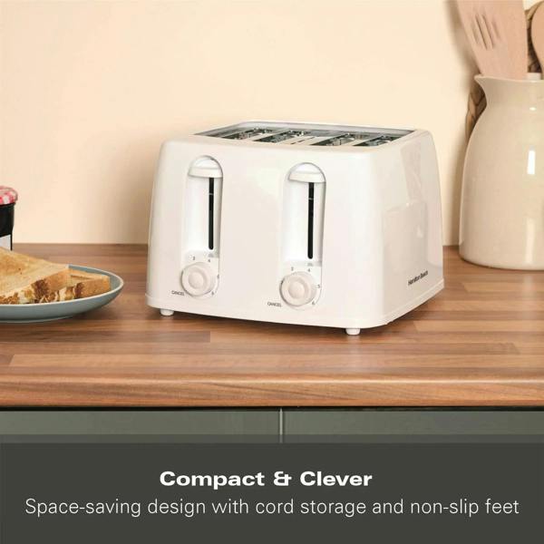 Hamilton Beach Essentials 4 Slice Toaster - White