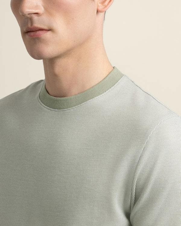 Larsson & Co Osvald - Jacquard Textured T-Shirt