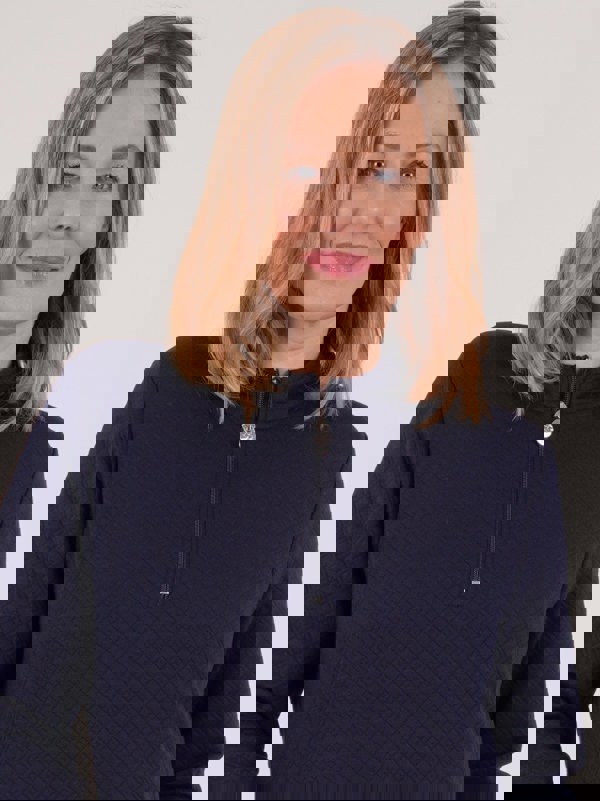 PennyPlain Quilt 1/2 Zip Top - Navy