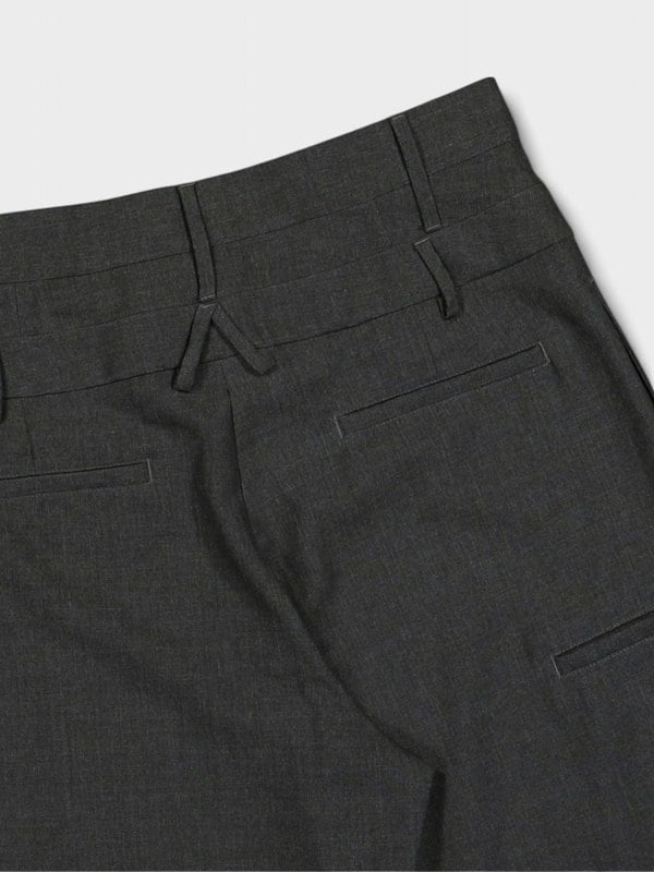 Ambush Double Belted Wide Leg Trousers Grey - Supplied FashionAmbush