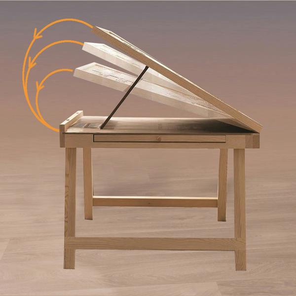Gr8 Home Adjustable Wooden 1000 Piece Jigsaw Puzzle Table Easel with Folding Legs & 2 Storage Drawers