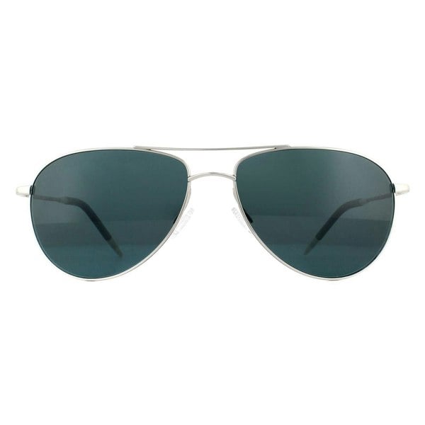 Oliver Peoples Sunglasses Benedict 1002 50363R Silver Blue Polarized