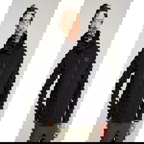 Mountain Warehouse Mens Radius Recycled Soft Shell Jacket - Black