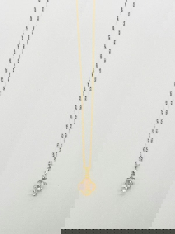 SVNX Blush Clover Crystal Pendant Necklace - Gift Boxed