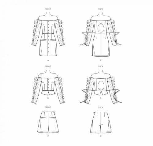Know Me Sewing Pattern 2042, Tops, Dresses, Shorts for Women, K5 (8-10-12-14-16) - Intermediate