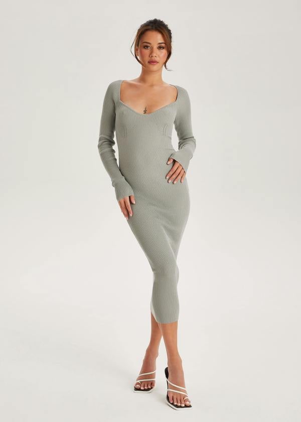 Urban Bliss Grey Square neck Dress