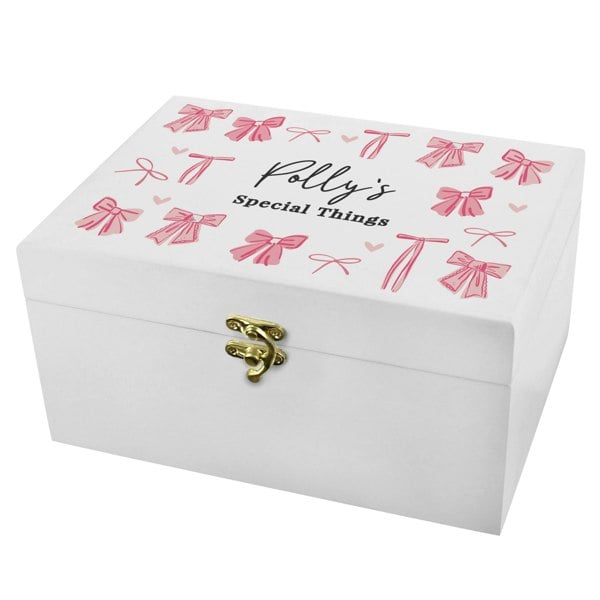 Personalised Memento Company Personalised Bow Storage Box